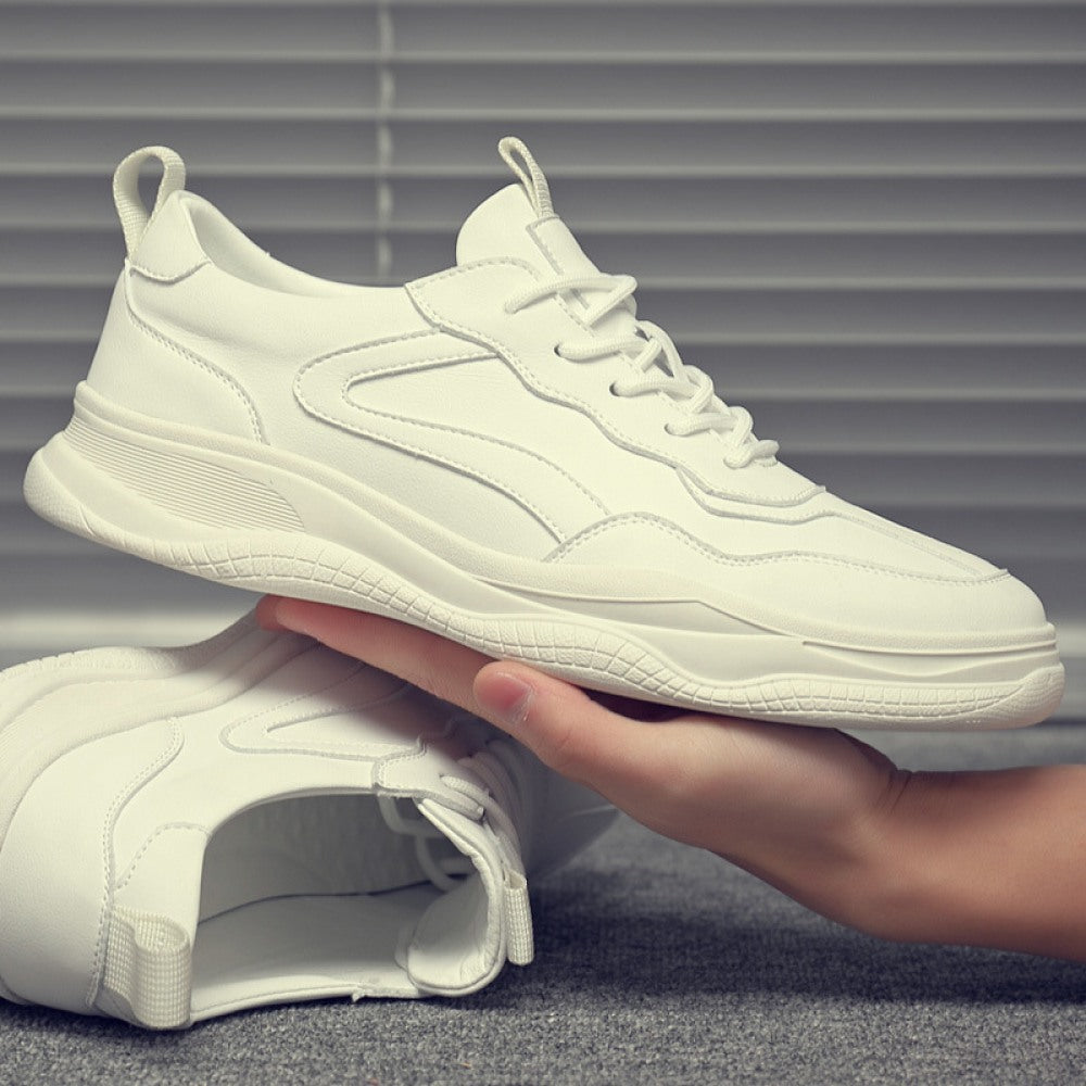 Men's Casual White Leather Shoes