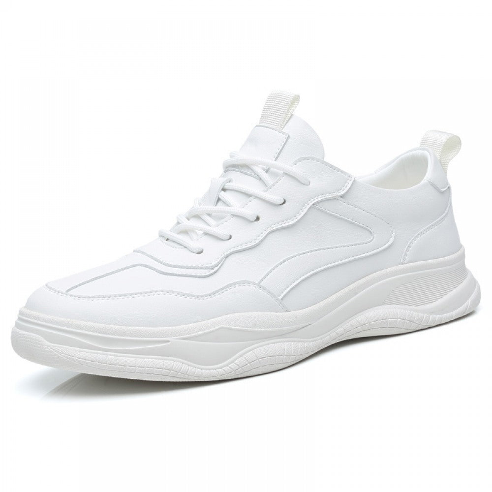 Men's Casual White Leather Shoes