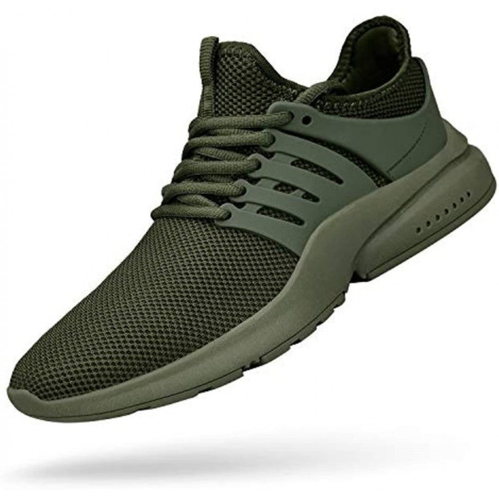 Men's Non Slip Gym Lightweight Breathable Running Walking Tennis Shoes Green