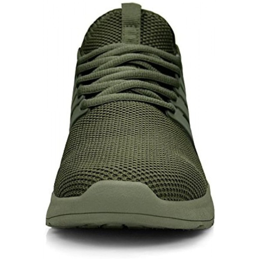Men's Non Slip Gym Lightweight Breathable Running Walking Tennis Shoes Green